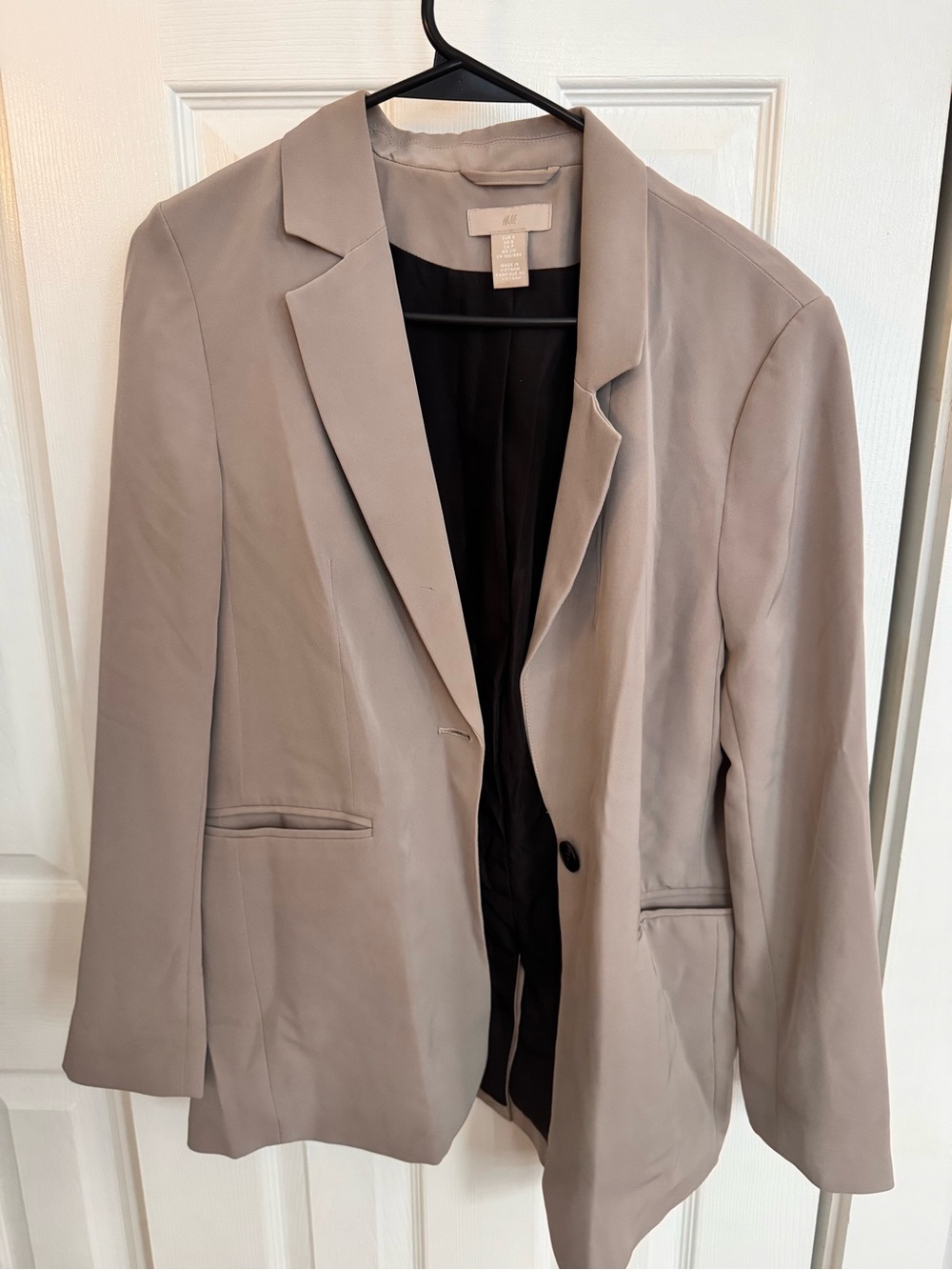 H&M Women's Taupe Single-Button Blazer